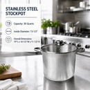 Stainless Steel Sauce Pan Stockpot with Tempered Glass Lid, Durable & Rust-Proof Kitchen Cookware