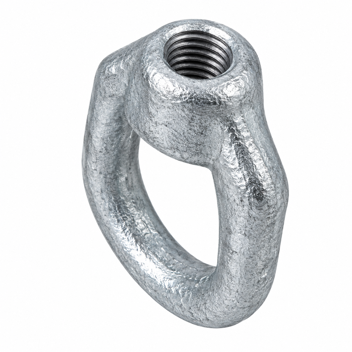 5 Pc Set Hot Dipped Galvanized Eye Nut Tap Thread, Drop Forged Carbon Steel Lifting Eye Nut for Rigging and Outdoor Use
