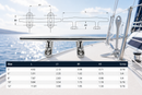 Marine Boat T316 Stainless Steel Blue Water Cleat, Flat Top Dock Deck Rope Cleat for Boat, Yacht, Mooring, and Sailing Hardware