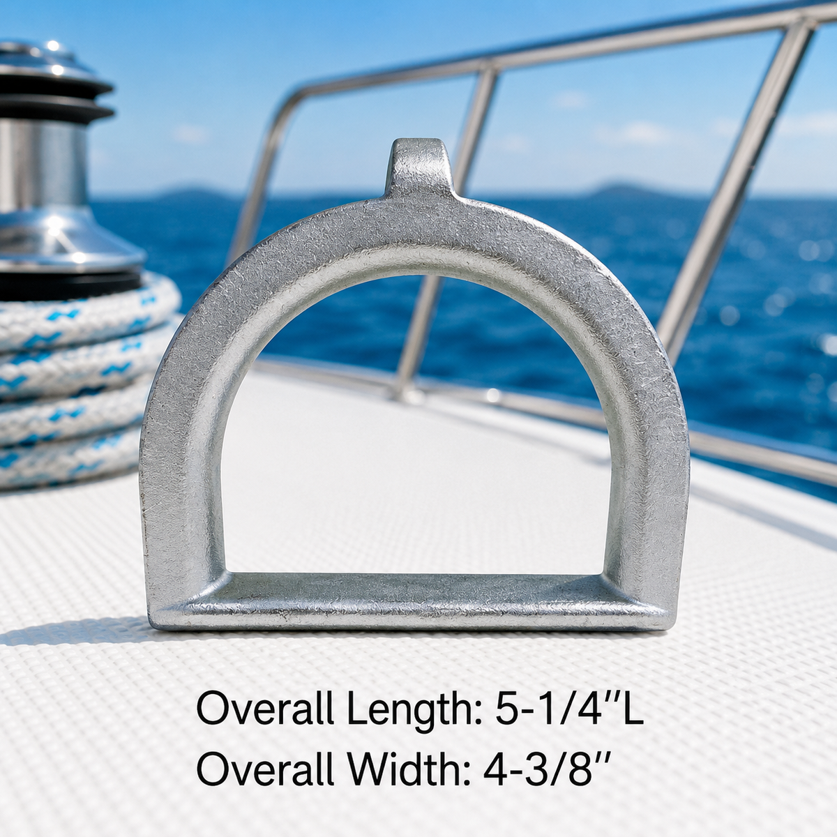 4 Pc Set Marine Stainless Steel Wire Rope D Ring Thimble, D-Ring Yacht Thimble for Cable, Rope, Rigging, Deck, Dock