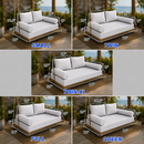STYLE 4 - Mattress & Pillow Bolster Cushion for Outdoor Indoor Daybed Porch Swing Bed | COVERS ONLY |