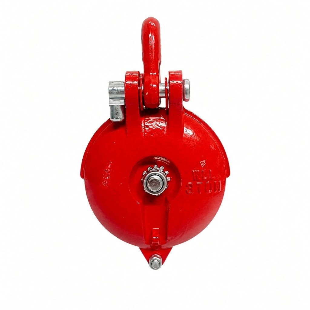 3 Ton Snatch Block, 4" Pulley – Bail Hoist Rigging Block for Wire Rope