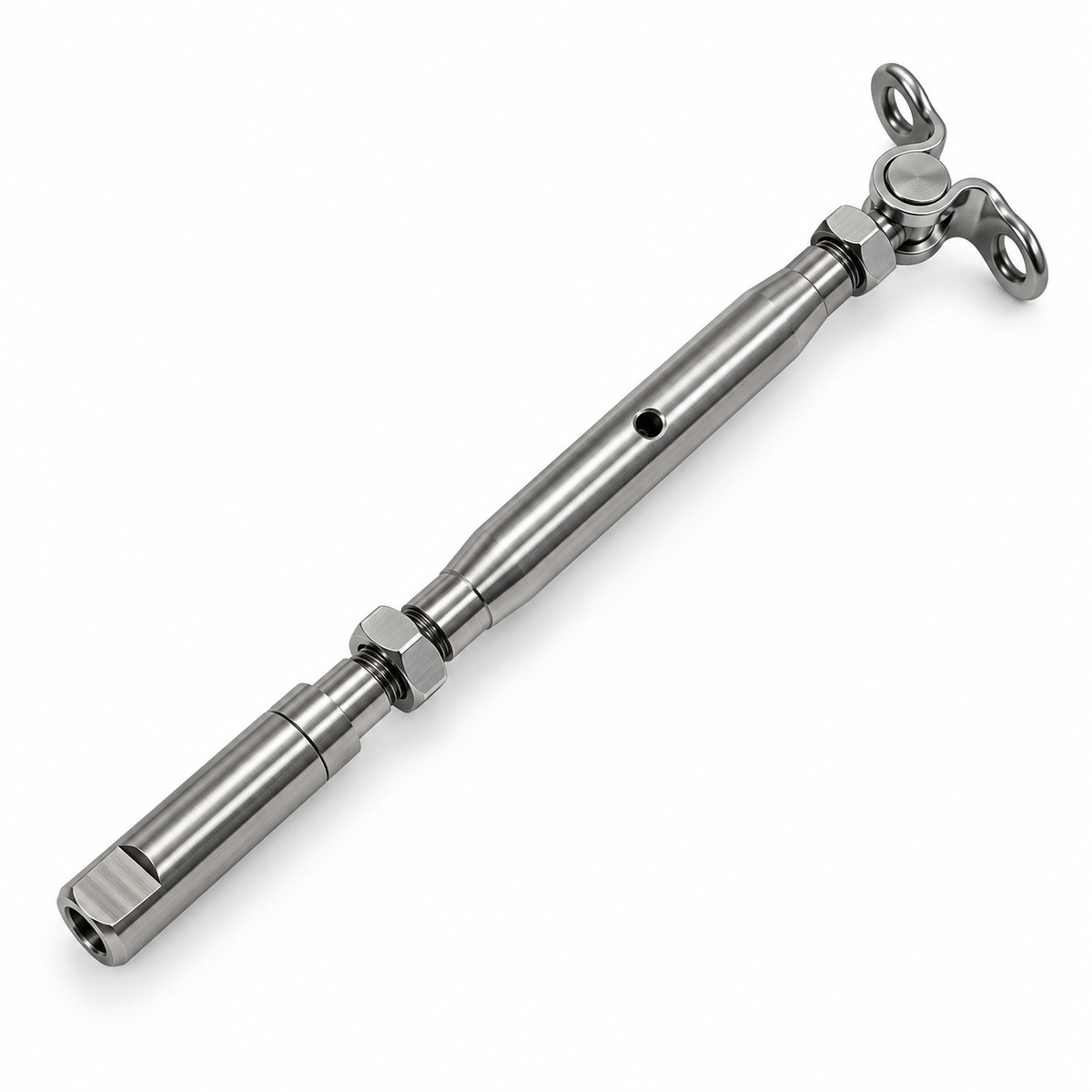 4 Pc Set T316 Stainless Steel Push And Go Deck Toggle Turnbuckle, Marine Grade Cable Tensioner for 3/16" and 1/4" Cable