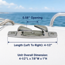 10 Pc Set Marine Stainless Steel Skene Chocks, Top Mount Dock Deck Rope Chocks for Boat, Yacht, Sailboat