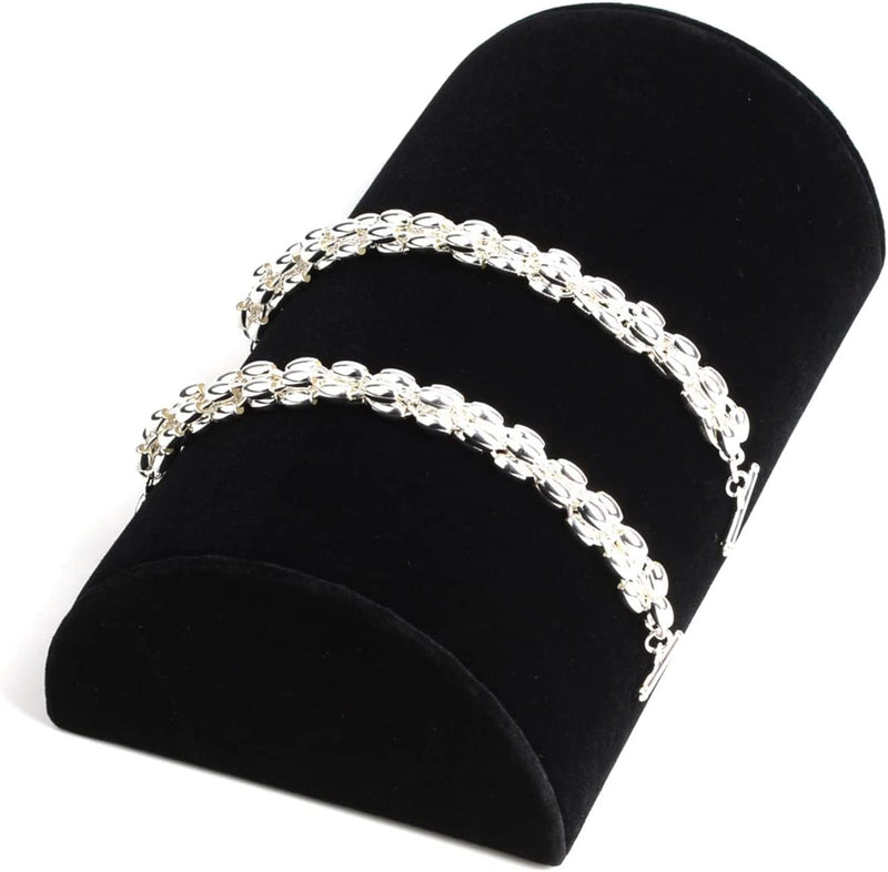 8'' Dome Black Velvet Watch Braclet Holder Display Jewelry Show Case
