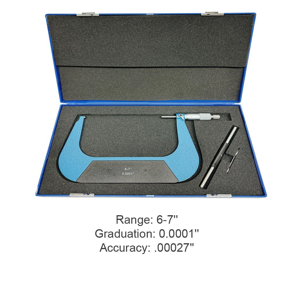Outside Micrometer Ratchet Stop Hardened Spindle Precision Tool for Machinists