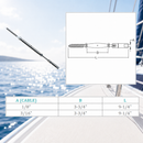 Marine Stainless Steel Swageless and Lag Turnbuckle for Cable Wire Rope, Deck Railing Terminal Fitting for Wood Posts, Dock, and Rigging