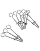 10 Pc Forge Style Marine Stainless Steel 1/2" x 8" Turned Eye Bolt Nut and Washers  250 Lb Cap.