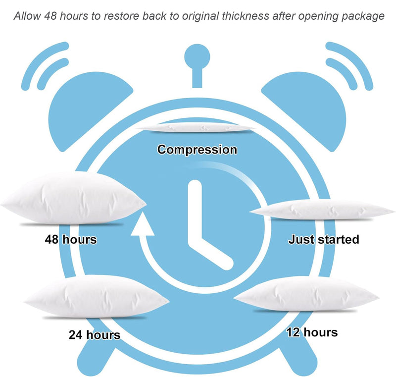 STYLE 6 FULL  SIZE Pillow Bolster Cushion Polyester Fiberfill Inserts for Outdoor Indoor Daybed Porch Swing Bed | INSERT ONLY |