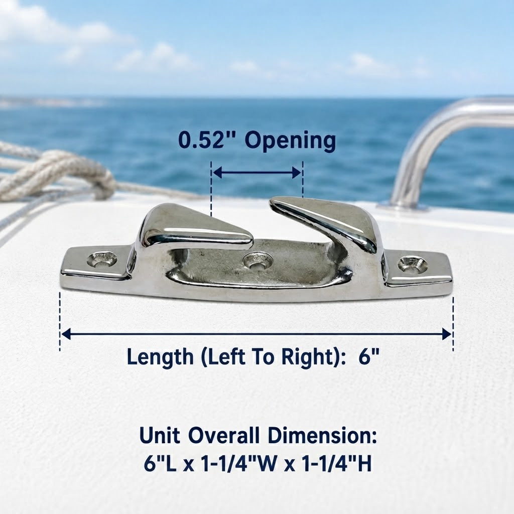 10 Pc Set Marine Stainless Steel Skene Chocks, Top Mount Dock Deck Rope Chocks for Boat, Yacht, Sailboat