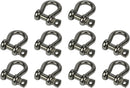 10 Pc 5/32" Stainless Steel Screw Pin Bow Shackle Anchor Boat Marine Parcord Rigging
