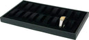 14-3/4'' x 8-1/4'' x 1-1/8'' Black Velvet 18 Slot Watch Tray Jewelry Display