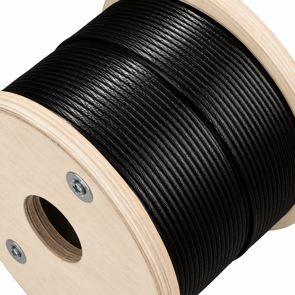 500Ft 316 Stainless Steel Black Oxide 1x19 Construction Cable Wire Rope,1/8", 3/16" Diameter