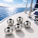 Marine Stainless Steel 316 Ball Nut, UNC Cover Bolt Threading Cap Nut for Boat, Dock, and Outdoor Hardware