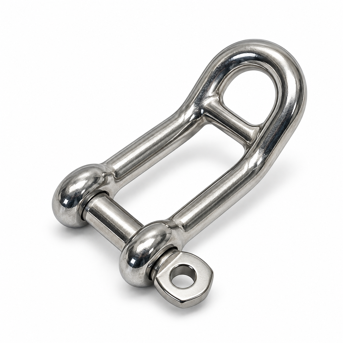 4 Pc Set Marine T316 Stainless Steel Headboard Shackle, Captive Pin Rigging Shackle for Sailboat, Deck, Dock, and Marine Hardware