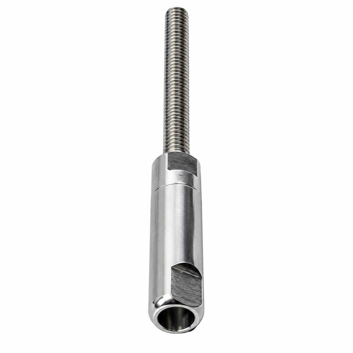 4 Pc Set Stainless Steel T316 Fully Threaded Push and Go Swageless Stud for Cable Wire, Marine Cable Railing