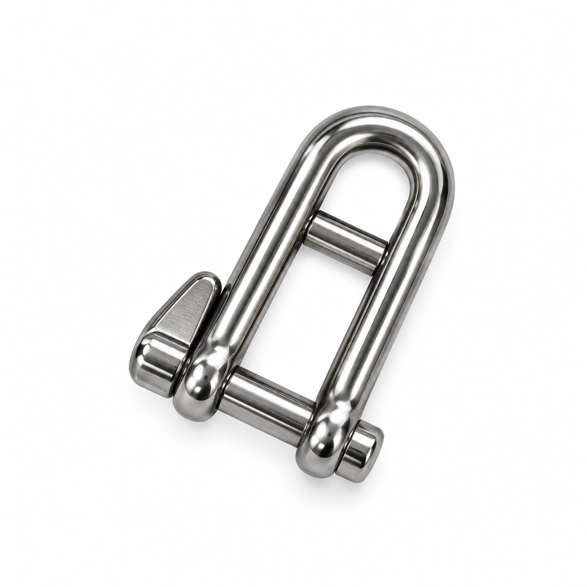 4 Pc Set Marine T316 Stainless Steel Halyard Shackle with Captive Pin and Cross Bar, Sailboat Rigging Shackle for Rope, Line, Yacht