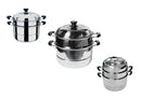 Stainless Steel 2 Tier Steam Pot Cookware Steamer Meat Vegetable Cooker