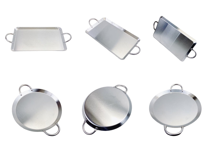 Stainless Steel Rectangular and Round Tray Tortilla Warmer