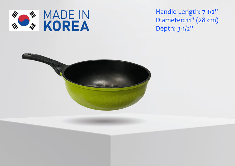 Korean Titanium Coated Circle 3 Divided Egg Frying Cake Pan 28cm(11.0) 
