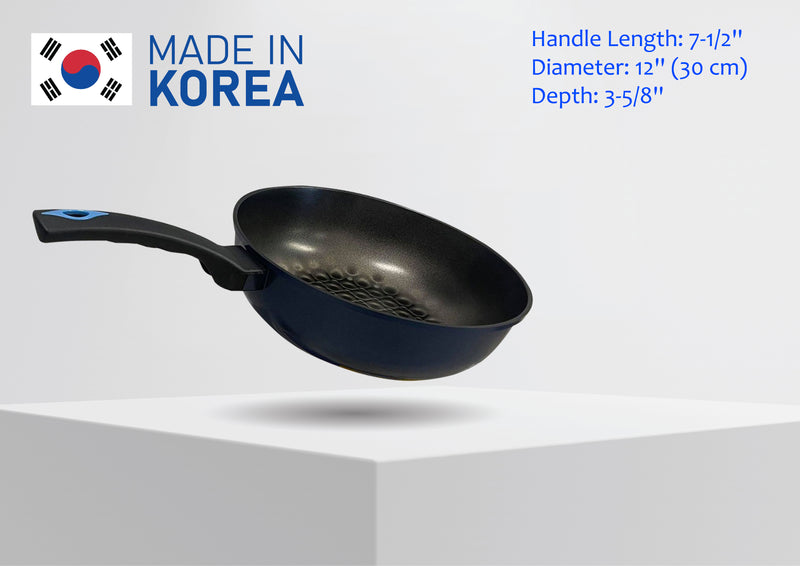 3D Marble Non-Scratch, Non-Stick Coating Fry Pan, Made in Korea. (30cm)