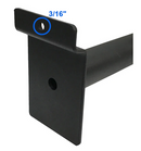 18 PC 6" Slatwall Pipe Straight Faceout Hook Industrial Vintage Pipeline