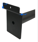 12 PC 6" Slatwall Pipe Straight Faceout Hook Industrial Vintage Pipeline