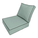 Large Size 26"x30"x6" Outdoor Deep Seat Cushion, Water Repellent, Patio Deep Seat Backrest Cushion Insert & Cover Set
