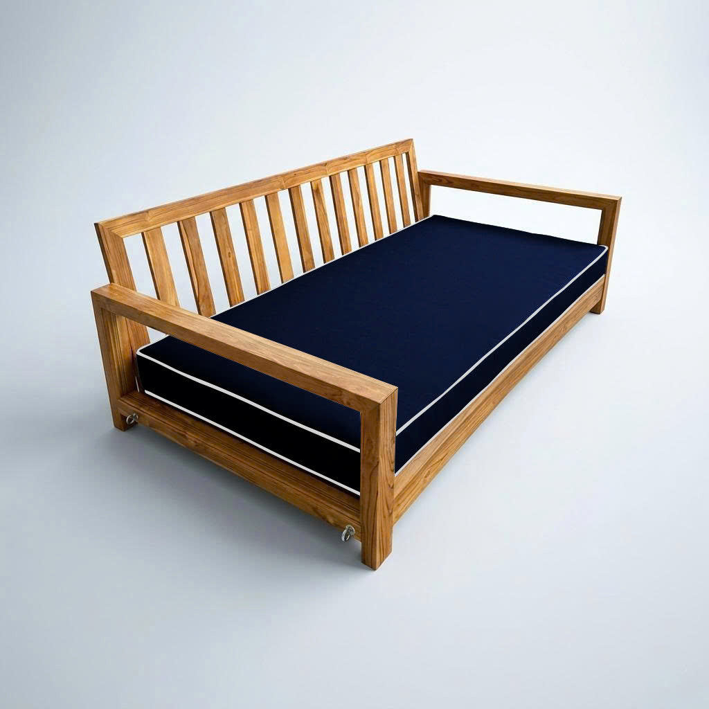 Contrast Pipe Trim 6" Crib Mattress Size 52x28x6  Outdoor Daybed Fitted Sheet Slip Cover Only -AD101