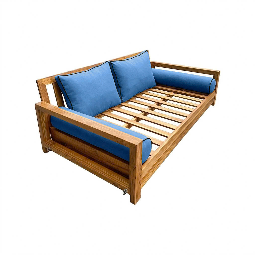 STYLE 1 Pillow & Bolster Cushion for Outdoor Indoor Daybed Porch Swing Bed Twin Size | COVERS ONLY |