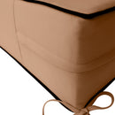Large Size 26"x30"x6" Outdoor Deep Seat Cushion, Water Repellent, Patio Deep Seat Backrest Cushion Insert & Cover Set