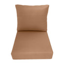 Large Size 26"x30"x6" Outdoor Deep Seat Cushion, Water Repellent, Patio Deep Seat Backrest Cushion Insert & Cover Set