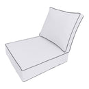 Large Size 26"x30"x6" Outdoor Deep Seat Cushion, Water Repellent, Patio Deep Seat Backrest Cushion Insert & Cover Set