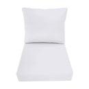 Large Size 26"x30"x6" Outdoor Deep Seat Cushion, Water Repellent, Patio Deep Seat Backrest Cushion Insert & Cover Set