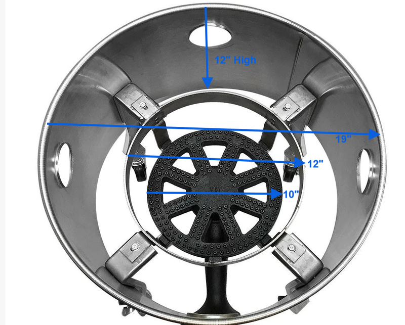 HD Stainless Steel High Pressure Propane Stove Burner W- Wheel 200,000 BTU