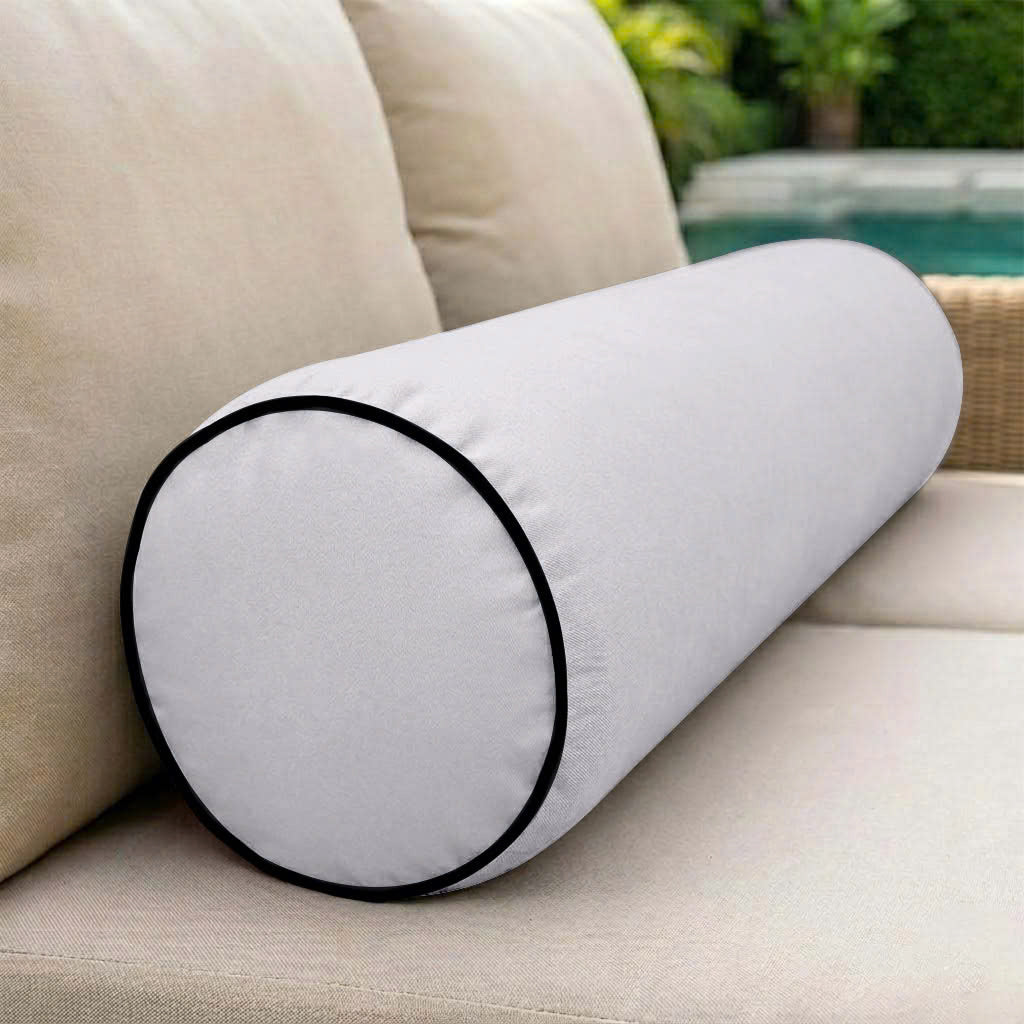 Large Size 26"x6" Outdoor Bolster Pillow Water Repellent Decorative Bolster Pillow Insert and Cover for Porch Swing Couch Sofa Cushion Patio Furniture