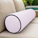 Contrast Trim Large Size 26x6 Outdoor Bolster Pillow Water Repellent Decorative Bolster Pillow Insert and Cover Set For Patio Daybed Porch Swing AD107