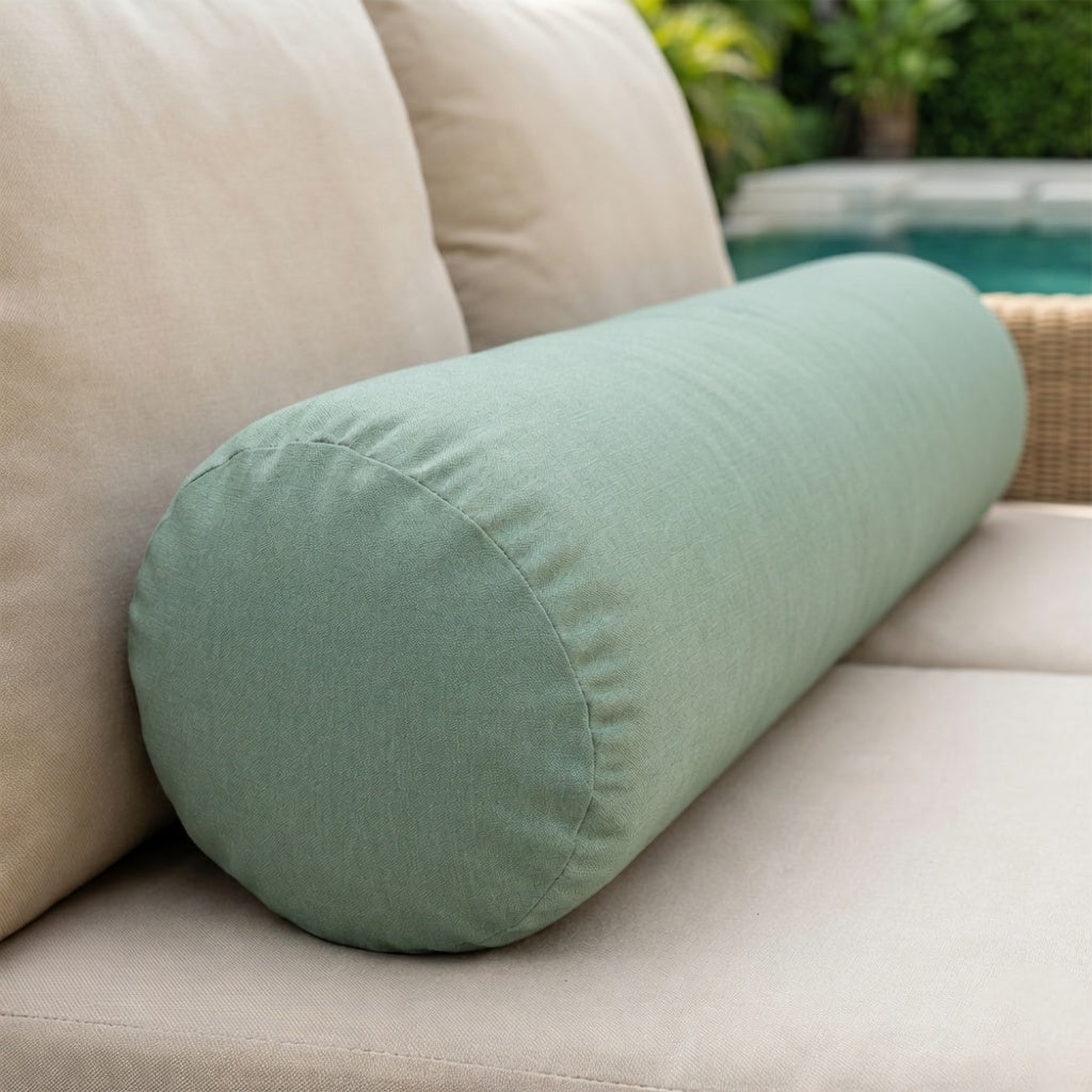 |COVER ONLY| Knife Edge Large Size 26x6 Outdoor Bolster Pillow Water Repellent Decorative Bolster Pillow for Porch Swing Couch Sofa Cushion Patio Furniture AD002
