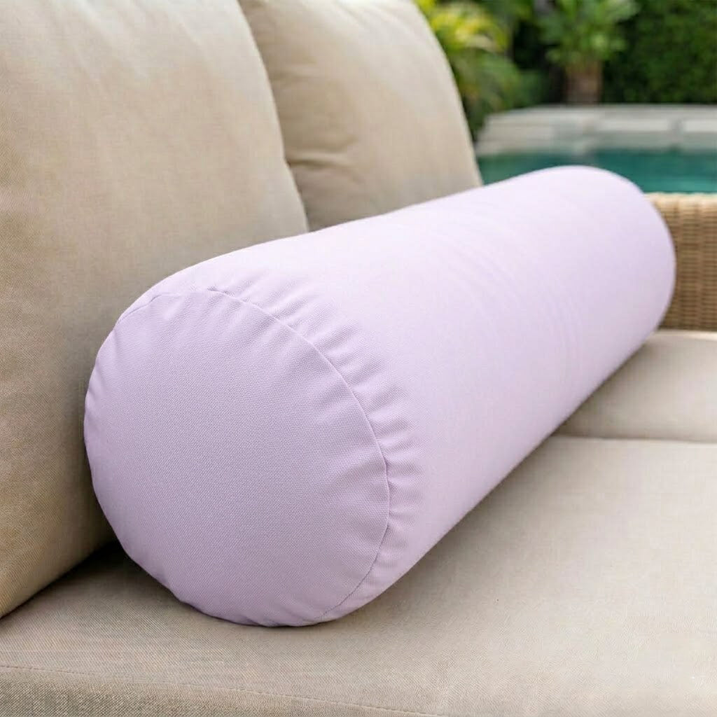 |COVER ONLY| Knife Edge Small Size 23x6 Outdoor Bolster Pillow Water Repellent Decorative Bolster Pillow for Porch Swing Couch Sofa Cushion Patio Furniture AD107