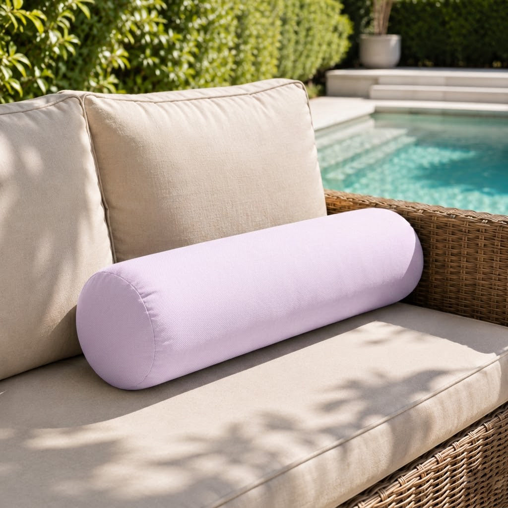 |COVER ONLY| Knife Edge Small Size 23x6 Outdoor Bolster Pillow Water Repellent Decorative Bolster Pillow for Porch Swing Couch Sofa Cushion Patio Furniture AD107
