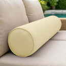 Large Size 26"x6" Outdoor Bolster Pillow Water Repellent Decorative Bolster Pillow Insert and Cover for Porch Swing Couch Sofa Cushion Patio Furniture