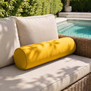 Piped Trim Large Size 26x6 Outdoor Bolster Pillow Water Repellent Decorative Bolster Pillow Insert and Cover Set For Patio Daybed Porch Swing AD108