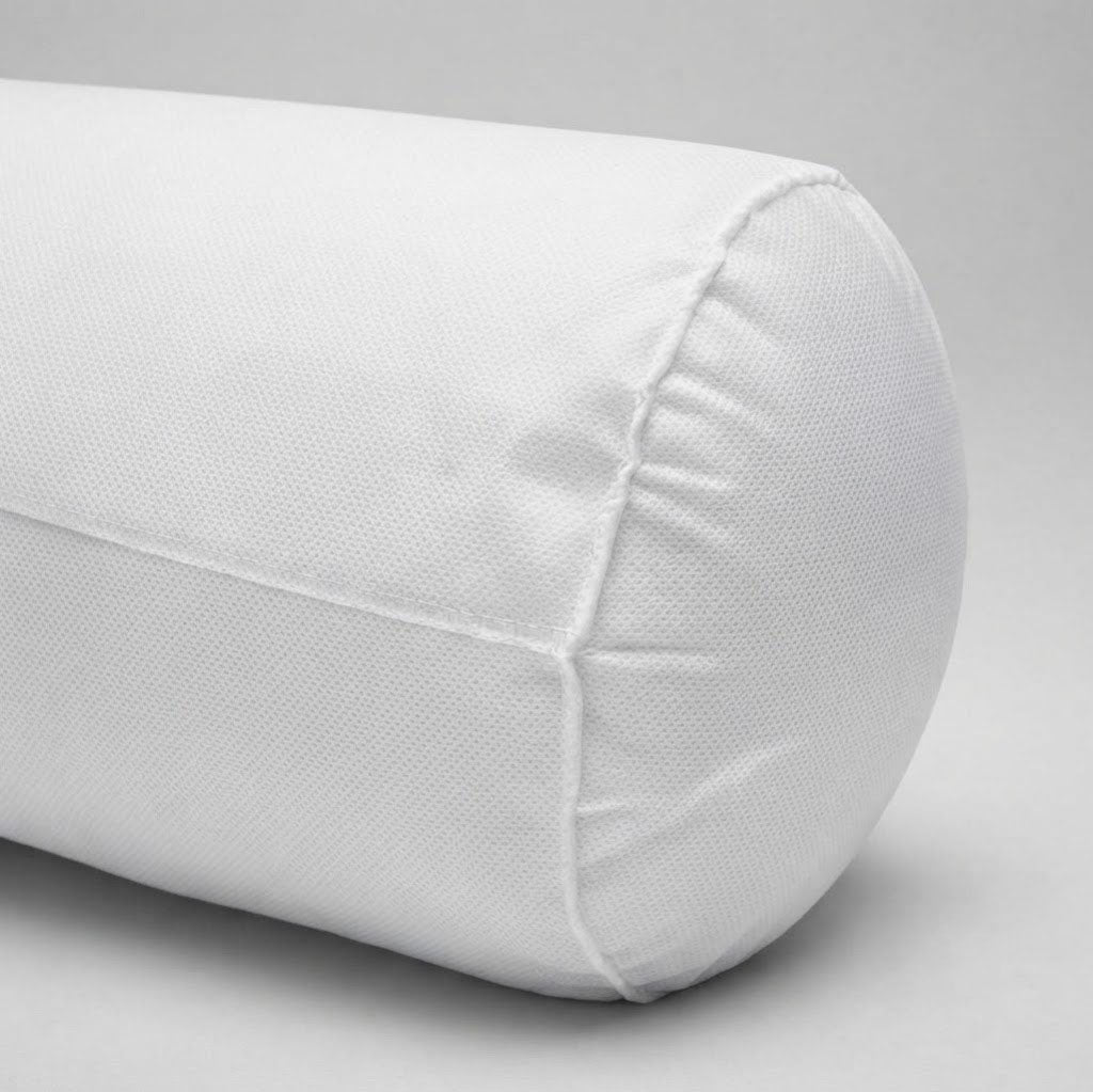 Outdoor Round Long Bolster Pillow Insert, Polyester FiberFill Replacement Cushion for Porch Swing, Couch, Sofa, Patio, and Bench