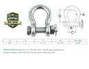 Mil Spec Non-Magnetic Drop Forged Stainless Steel T316 Bolt Pin Anchor Shackle