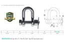 Mil Spec Stainless Steel T316 Forged Bolt Pin Chain Shackle