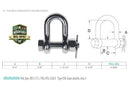 Mil Spec Stainless Steel T316 Forged Bolt Pin Chain Shackle