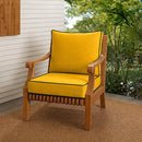Small Size 23"x24"x6" Outdoor Deep Seat Cushion, Water Repellent, Patio Deep Seat Backrest Cushion Insert & Cover Set