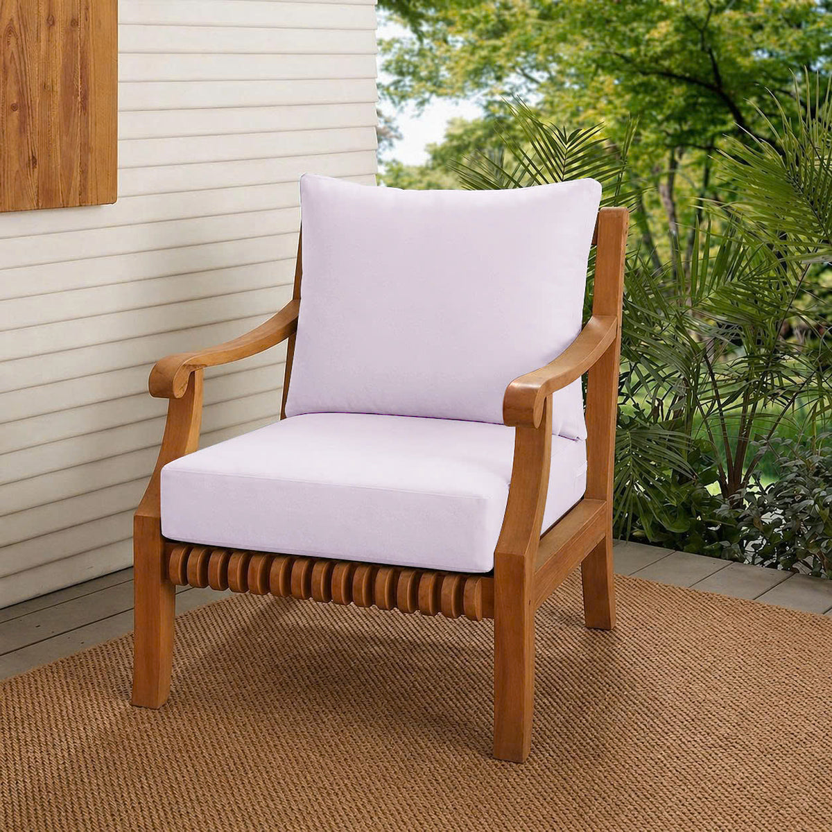 |COVER ONLY| Knife Edge Outdoor Deep Seat Cushion 23x24x6, Water Repellent, Patio Furniture Patio Cushion Slipcovers Replacement Seat Cushion Covers AD107