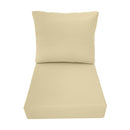 Large Size 26"x30"x6" Outdoor Deep Seat Cushion, Water Repellent, Patio Deep Seat Backrest Cushion Insert & Cover Set