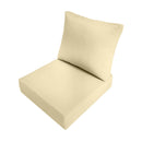 Large Size 26"x30"x6" Outdoor Deep Seat Cushion, Water Repellent, Patio Deep Seat Backrest Cushion Insert & Cover Set
